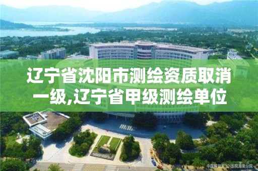 遼寧省沈陽市測繪資質取消一級,遼寧省甲級測繪單位。