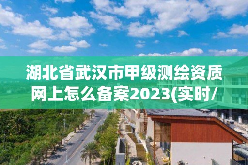 湖北省武漢市甲級測繪資質網上怎么備案2023(實時/更新中)