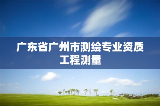 廣東省廣州市測繪專業資質工程測量