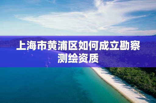 上海市黃浦區如何成立勘察測繪資質