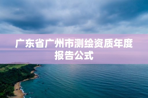 廣東省廣州市測繪資質年度報告公式