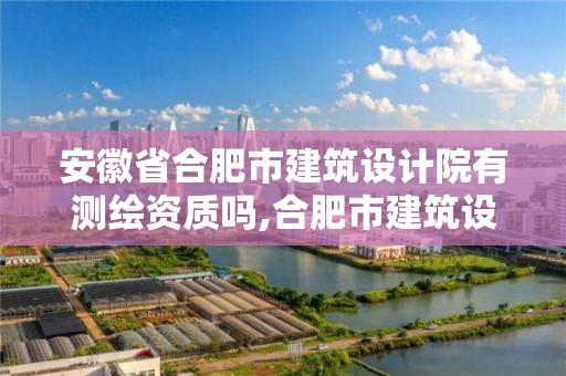 安徽省合肥市建筑設計院有測繪資質嗎,合肥市建筑設計院有限公司