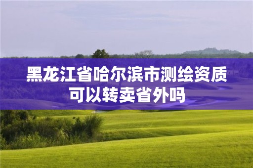 黑龍江省哈爾濱市測(cè)繪資質(zhì)可以轉(zhuǎn)賣省外嗎