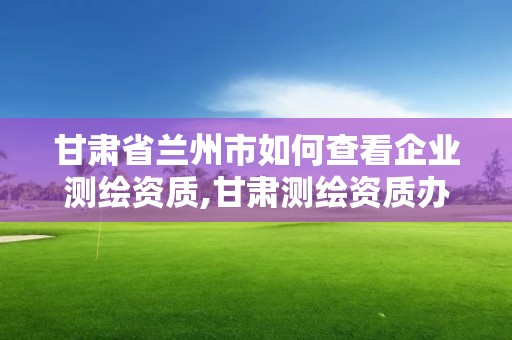 甘肅省蘭州市如何查看企業測繪資質,甘肅測繪資質辦理