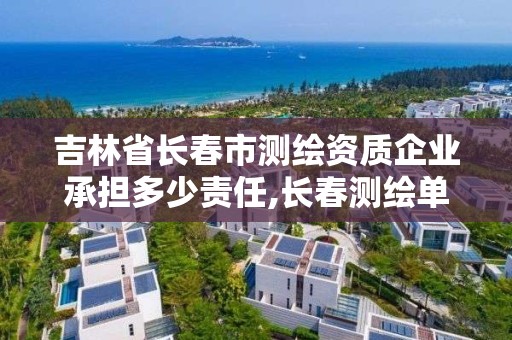 吉林省長春市測繪資質企業承擔多少責任,長春測繪單位。