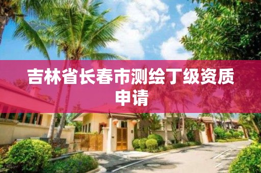 吉林省長春市測繪丁級資質申請