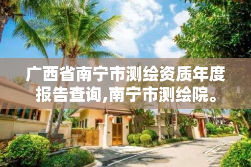 廣西省南寧市測繪資質年度報告查詢,南寧市測繪院。