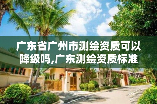 廣東省廣州市測繪資質(zhì)可以降級嗎,廣東測繪資質(zhì)標準