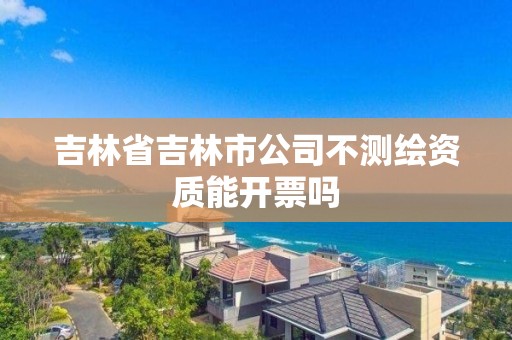 吉林省吉林市公司不測繪資質能開票嗎