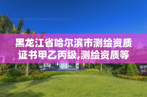 黑龍江省哈爾濱市測繪資質證書甲乙丙級,測繪資質等級丙級是什么意思