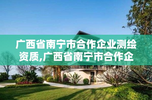 廣西省南寧市合作企業(yè)測繪資質(zhì),廣西省南寧市合作企業(yè)測繪資質(zhì)辦理