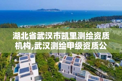 湖北省武漢市凱里測繪資質機構,武漢測繪甲級資質公司