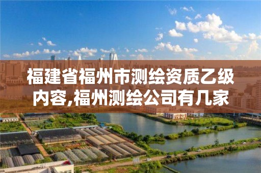 福建省福州市測繪資質乙級內容,福州測繪公司有幾家