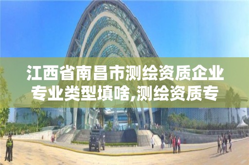 江西省南昌市測繪資質企業專業類型填啥,測繪資質專業類別。