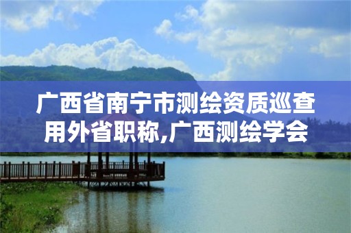 廣西省南寧市測繪資質巡查用外省職稱,廣西測繪學會的獎屬于什么等級