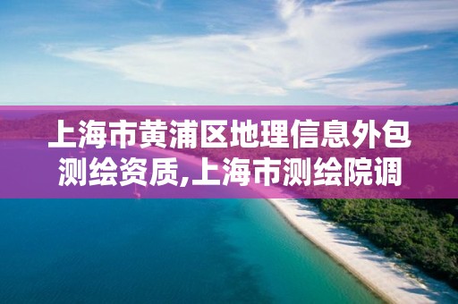 上海市黃浦區地理信息外包測繪資質,上海市測繪院調取地形圖