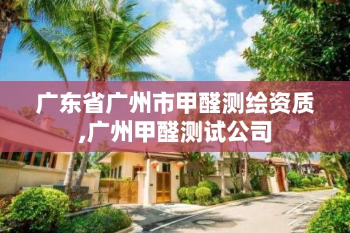 廣東省廣州市甲醛測繪資質(zhì),廣州甲醛測試公司