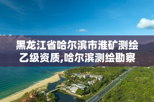 黑龍江省哈爾濱市淮礦測繪乙級資質,哈爾濱測繪勘察研究院怎么樣