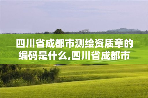 四川省成都市測繪資質章的編碼是什么,四川省成都市測繪資質章的編碼是什么號。