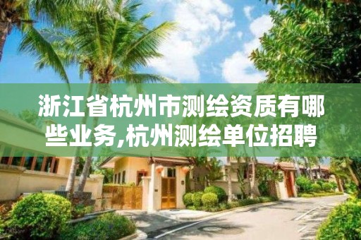 浙江省杭州市測繪資質有哪些業務,杭州測繪單位招聘