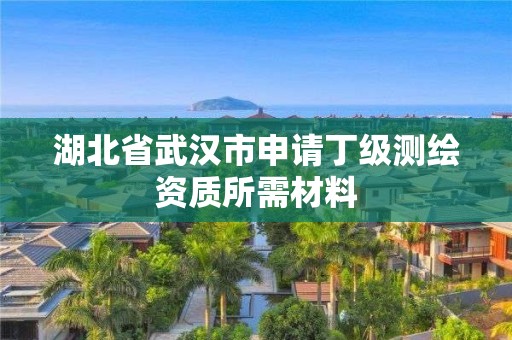 湖北省武漢市申請丁級測繪資質所需材料