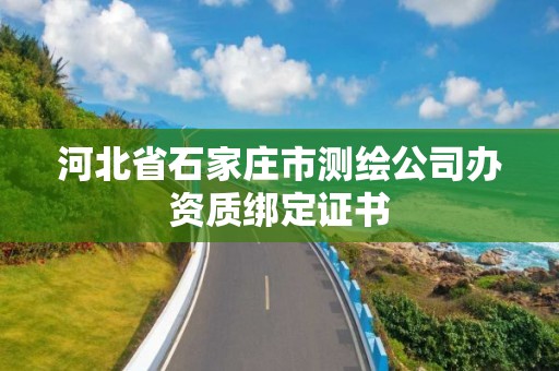 河北省石家莊市測繪公司辦資質綁定證書