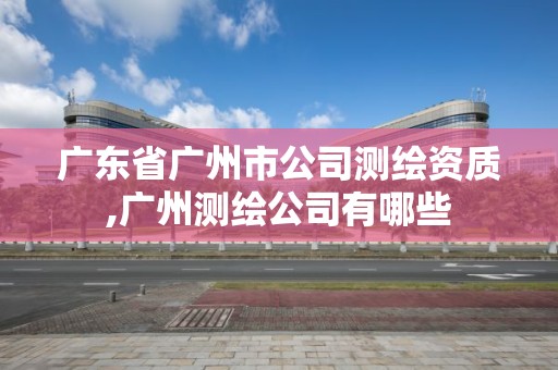 廣東省廣州市公司測繪資質,廣州測繪公司有哪些