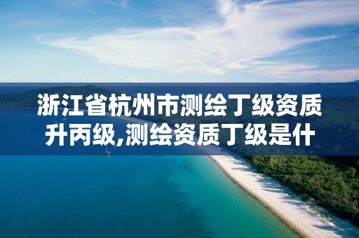 浙江省杭州市測繪丁級資質升丙級,測繪資質丁級是什么意思