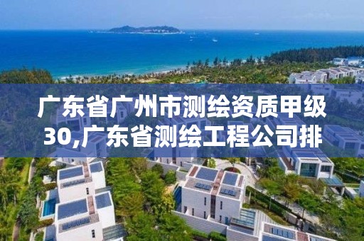 廣東省廣州市測繪資質(zhì)甲級30,廣東省測繪工程公司排名