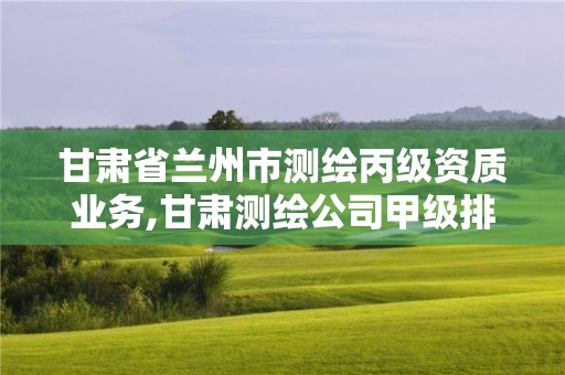 甘肅省蘭州市測(cè)繪丙級(jí)資質(zhì)業(yè)務(wù),甘肅測(cè)繪公司甲級(jí)排名