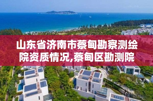 山東省濟南市蔡甸勘察測繪院資質情況,蔡甸區勘測院。