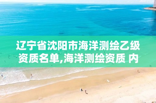 遼寧省沈陽市海洋測繪乙級資質名單,海洋測繪資質 內容