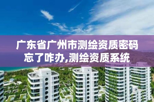 廣東省廣州市測繪資質密碼忘了咋辦,測繪資質系統