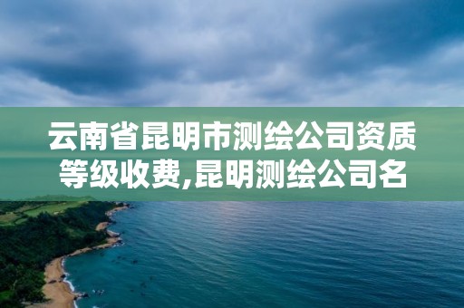 云南省昆明市測(cè)繪公司資質(zhì)等級(jí)收費(fèi),昆明測(cè)繪公司名單。