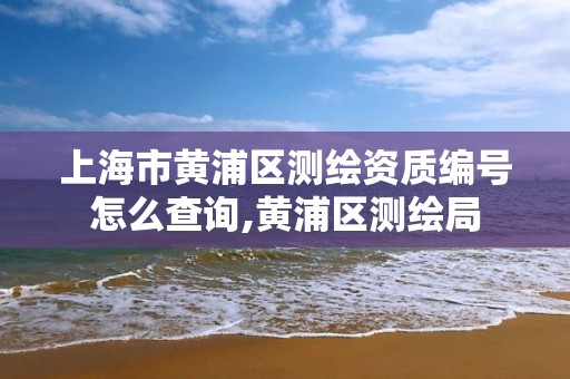 上海市黃浦區測繪資質編號怎么查詢,黃浦區測繪局