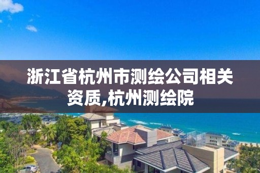 浙江省杭州市測繪公司相關資質,杭州測繪院