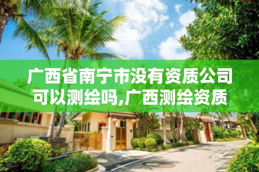 廣西省南寧市沒有資質(zhì)公司可以測繪嗎,廣西測繪資質(zhì)代辦