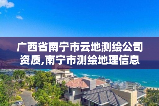 廣西省南寧市云地測繪公司資質,南寧市測繪地理信息科技研發及展示中心項目