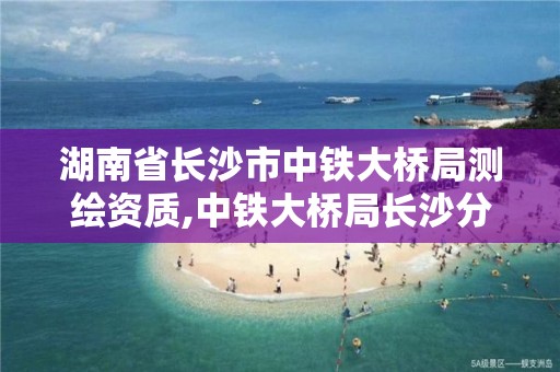 湖南省長沙市中鐵大橋局測繪資質,中鐵大橋局長沙分公司