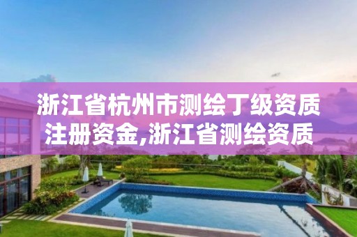 浙江省杭州市測繪丁級資質注冊資金,浙江省測繪資質申請需要什么條件。