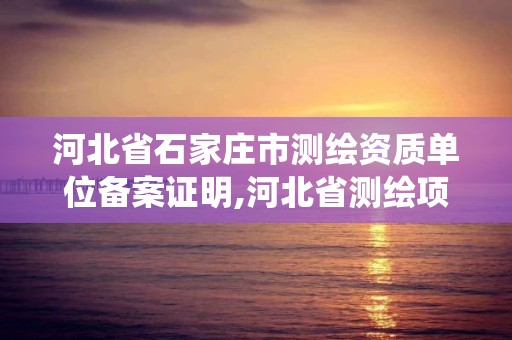 河北省石家莊市測繪資質單位備案證明,河北省測繪項目備案系統