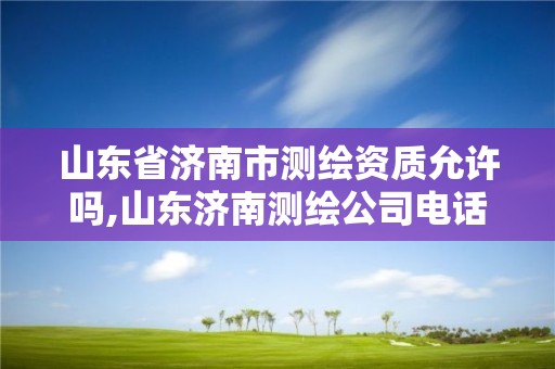 山東省濟南市測繪資質允許嗎,山東濟南測繪公司電話