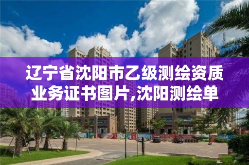 遼寧省沈陽市乙級(jí)測(cè)繪資質(zhì)業(yè)務(wù)證書圖片,沈陽測(cè)繪單位