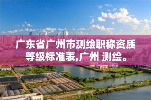 廣東省廣州市測繪職稱資質等級標準表,廣州 測繪。