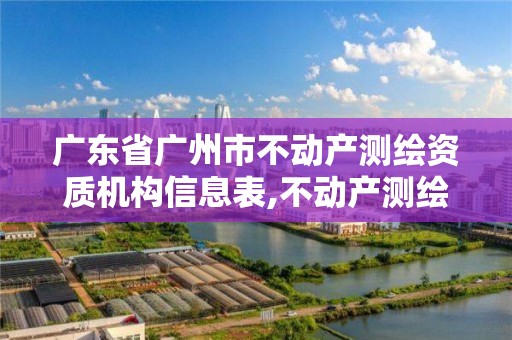 廣東省廣州市不動產測繪資質機構信息表,不動產測繪員職業資格證書。