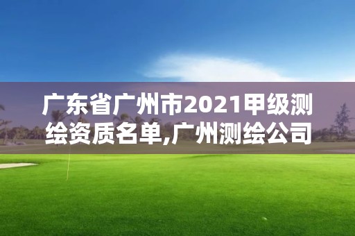 廣東省廣州市2021甲級測繪資質名單,廣州測繪公司排名名單