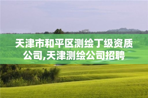 天津市和平區(qū)測繪丁級資質公司,天津測繪公司招聘