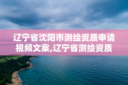 遼寧省沈陽(yáng)市測(cè)繪資質(zhì)申請(qǐng)視頻文案,遼寧省測(cè)繪資質(zhì)延期