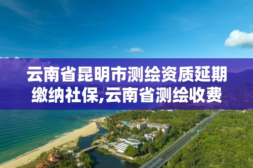 云南省昆明市測繪資質延期繳納社保,云南省測繪收費標準