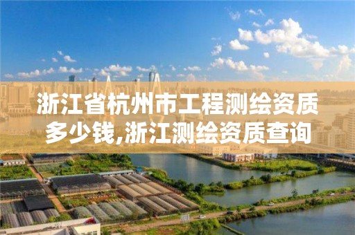 浙江省杭州市工程測繪資質多少錢,浙江測繪資質查詢。